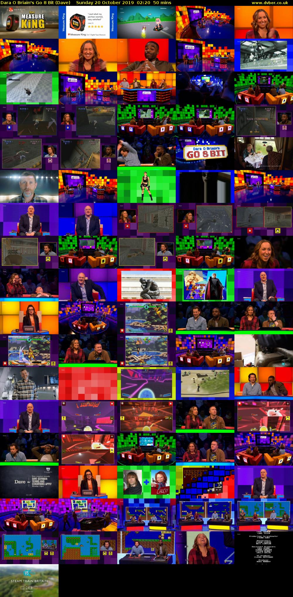 Dara O Briain's Go 8 Bit (Dave) Sunday 20 October 2019 02:20 - 03:10