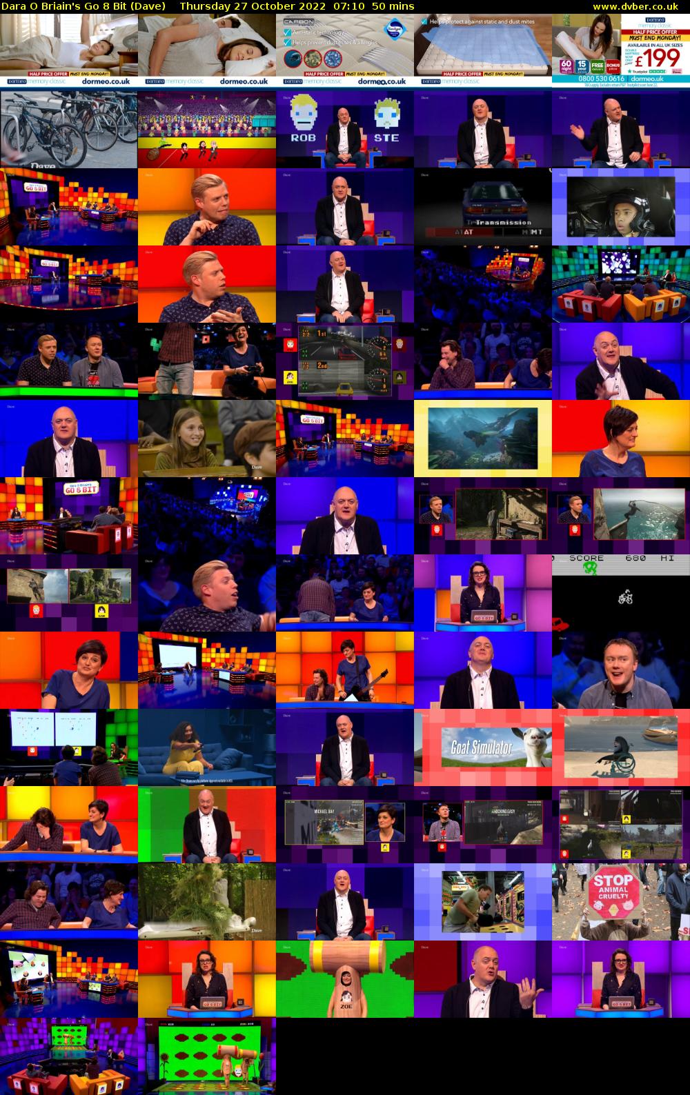 Dara O Briain's Go 8 Bit (Dave) Thursday 27 October 2022 07:10 - 08:00