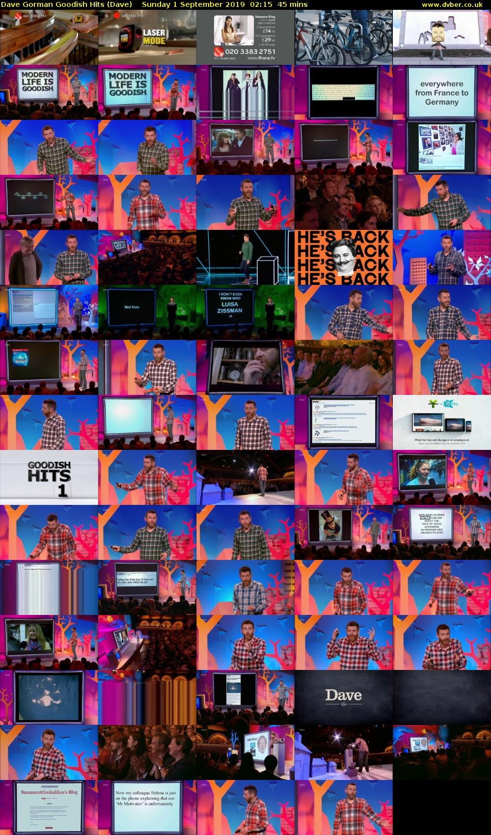Dave Gorman Goodish Hits (Dave) Sunday 1 September 2019 02:15 - 03:00