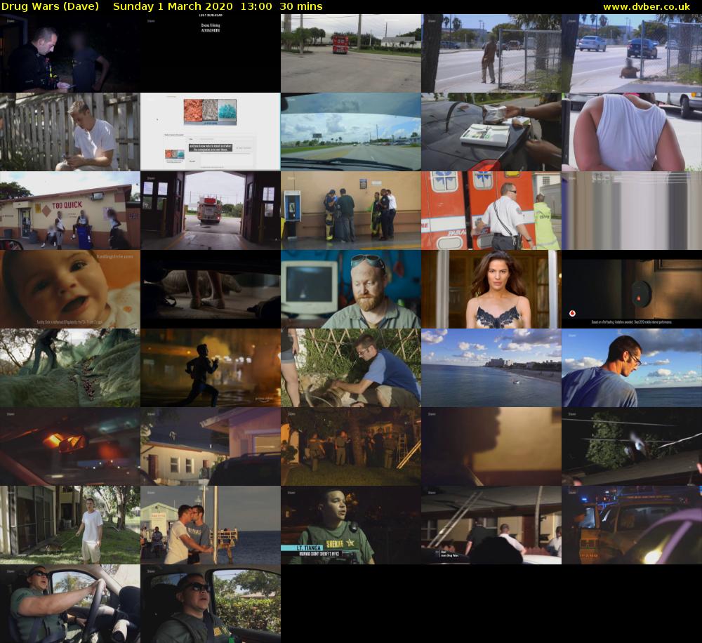 Drug Wars (Dave) Sunday 1 March 2020 13:00 - 13:30