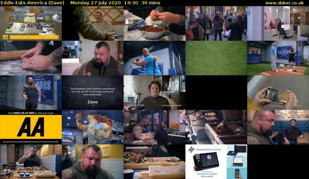 Eddie Eats America (Dave) Monday 27 July 2020 14:30 - 15:00