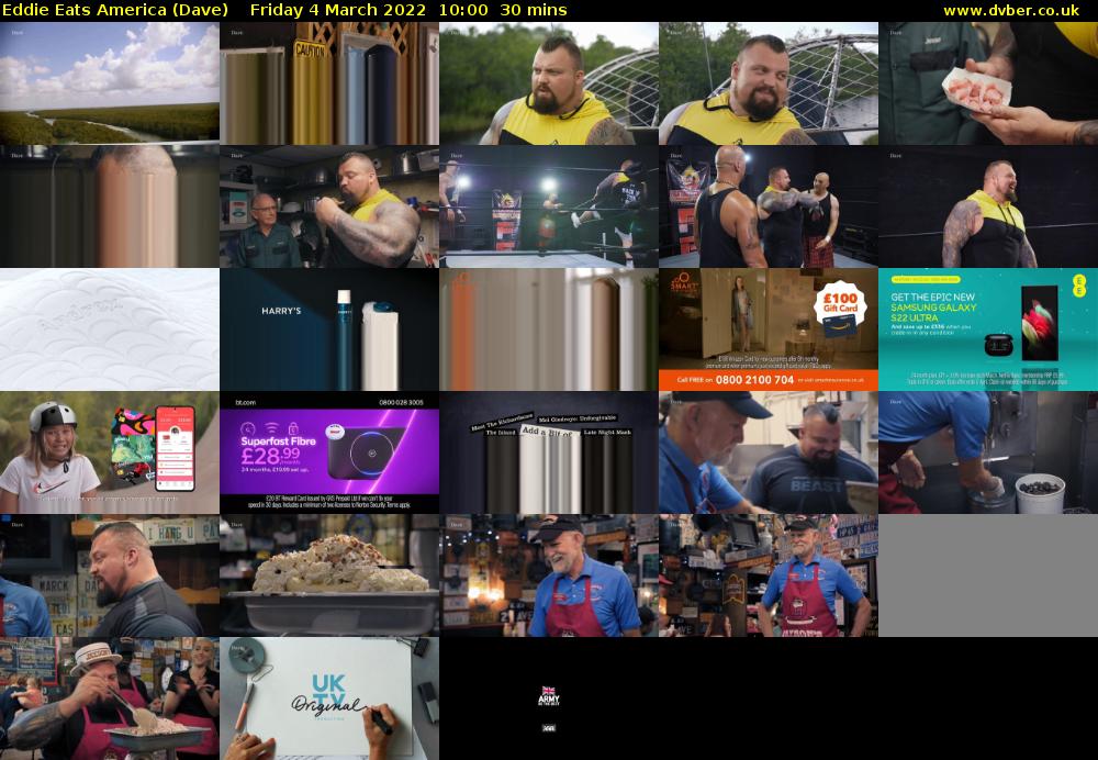 Eddie Eats America (Dave) Friday 4 March 2022 10:00 - 10:30