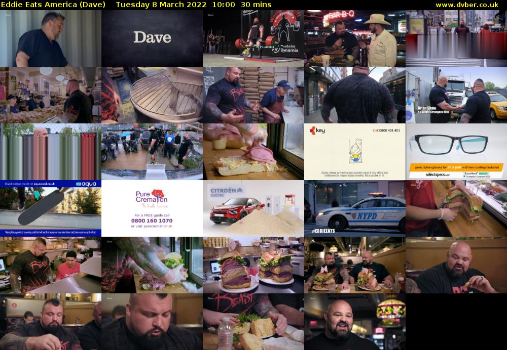 Eddie Eats America (Dave) Tuesday 8 March 2022 10:00 - 10:30