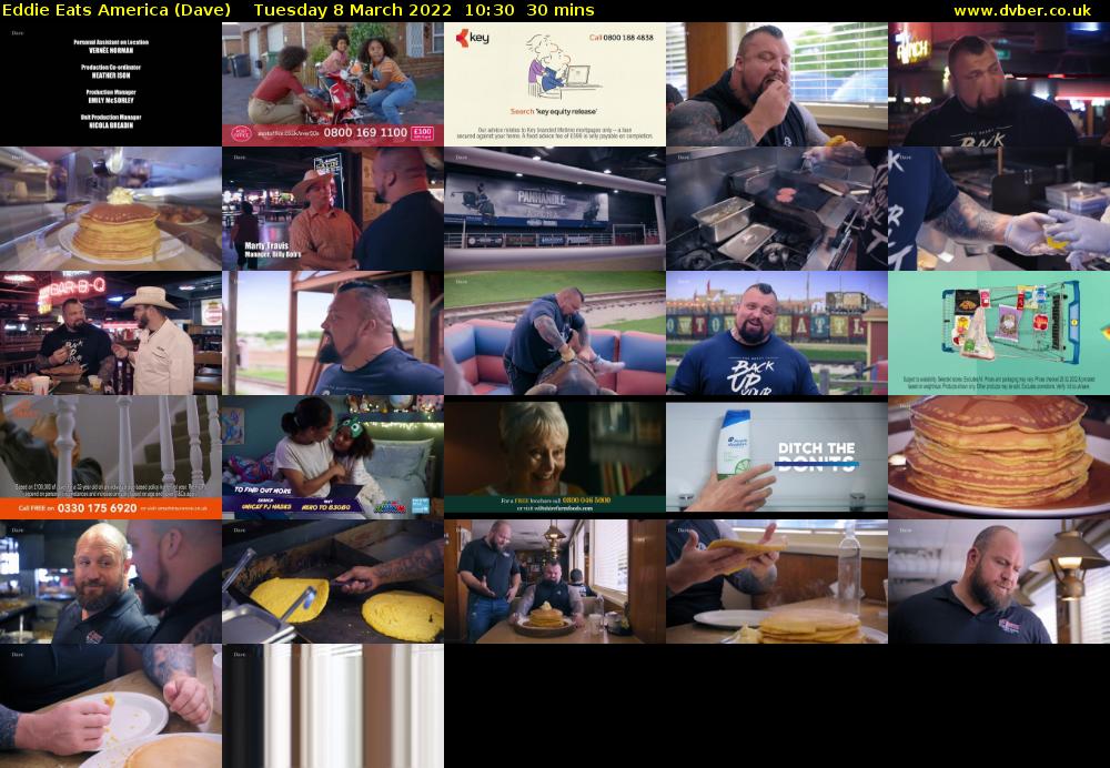Eddie Eats America (Dave) Tuesday 8 March 2022 10:30 - 11:00