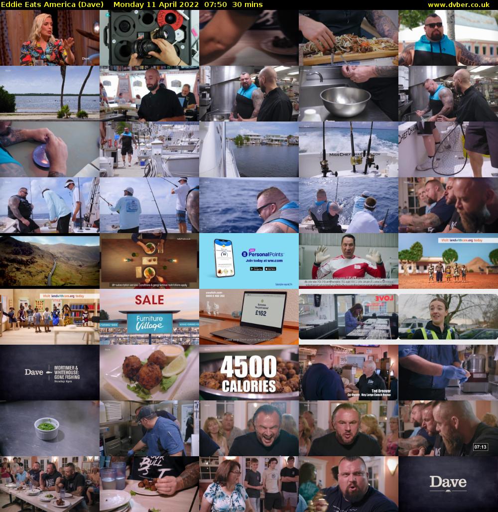 Eddie Eats America (Dave) Monday 11 April 2022 07:50 - 08:20