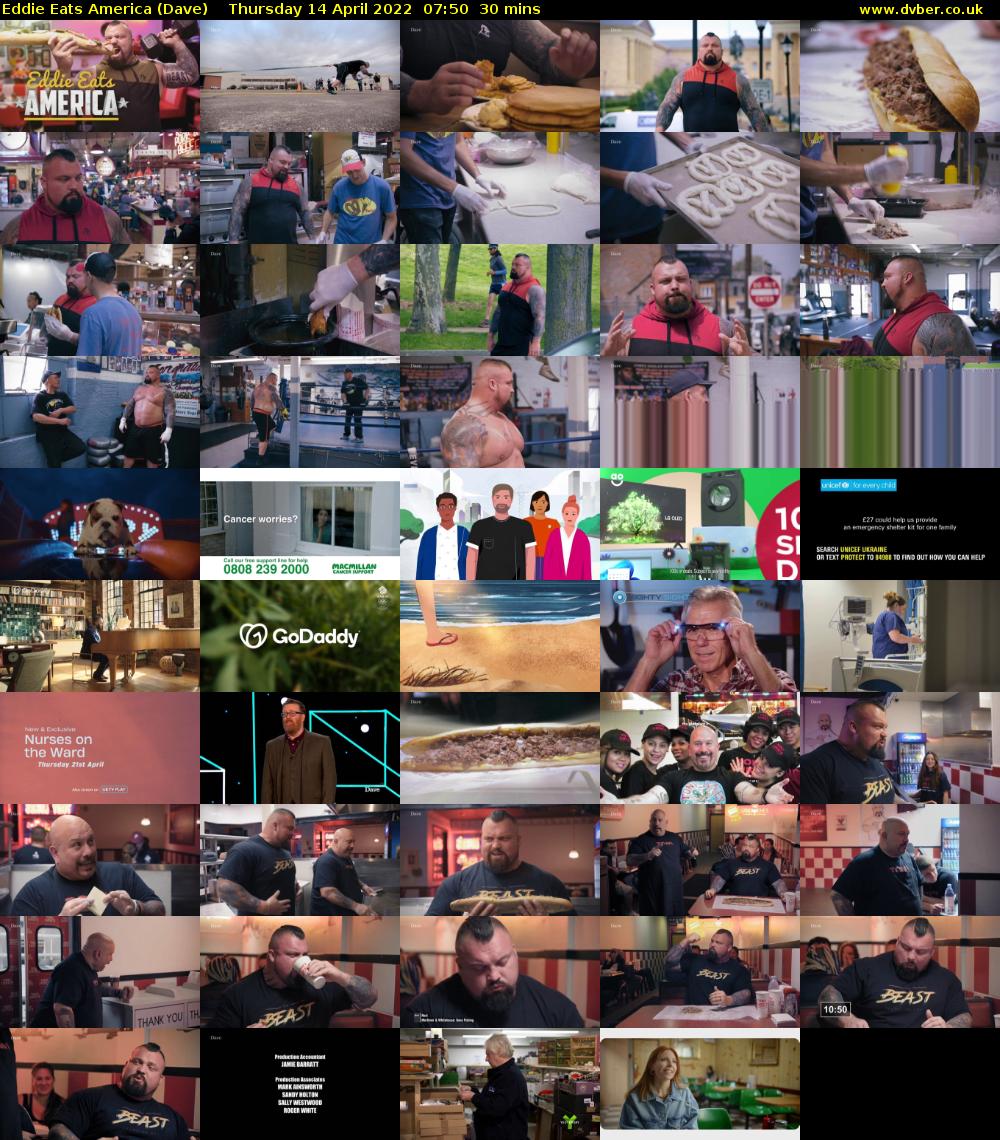 Eddie Eats America (Dave) Thursday 14 April 2022 07:50 - 08:20