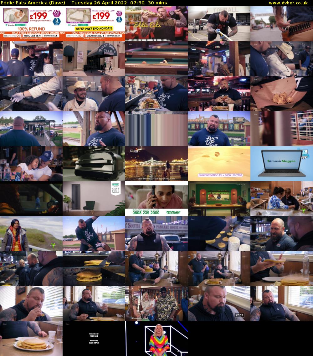 Eddie Eats America (Dave) Tuesday 26 April 2022 07:50 - 08:20