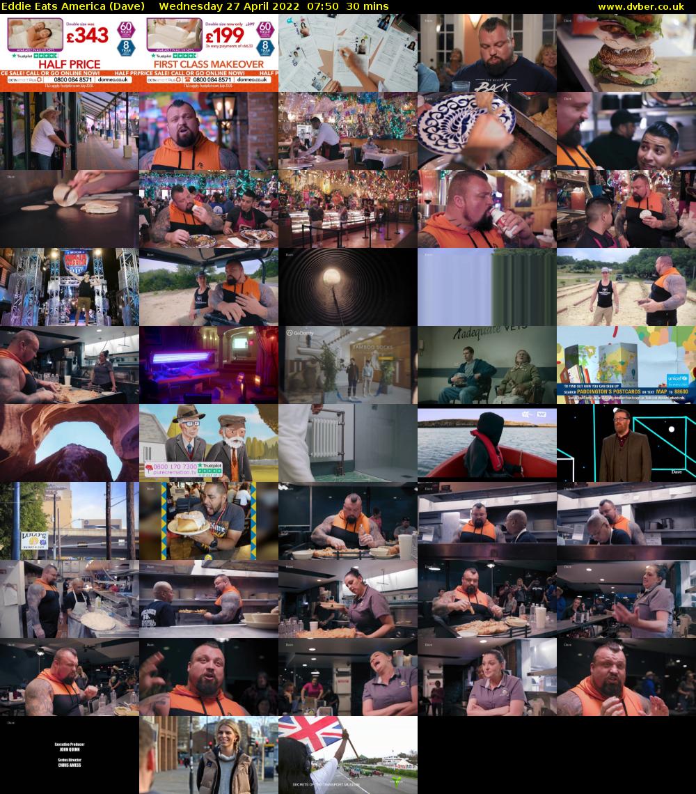 Eddie Eats America (Dave) Wednesday 27 April 2022 07:50 - 08:20