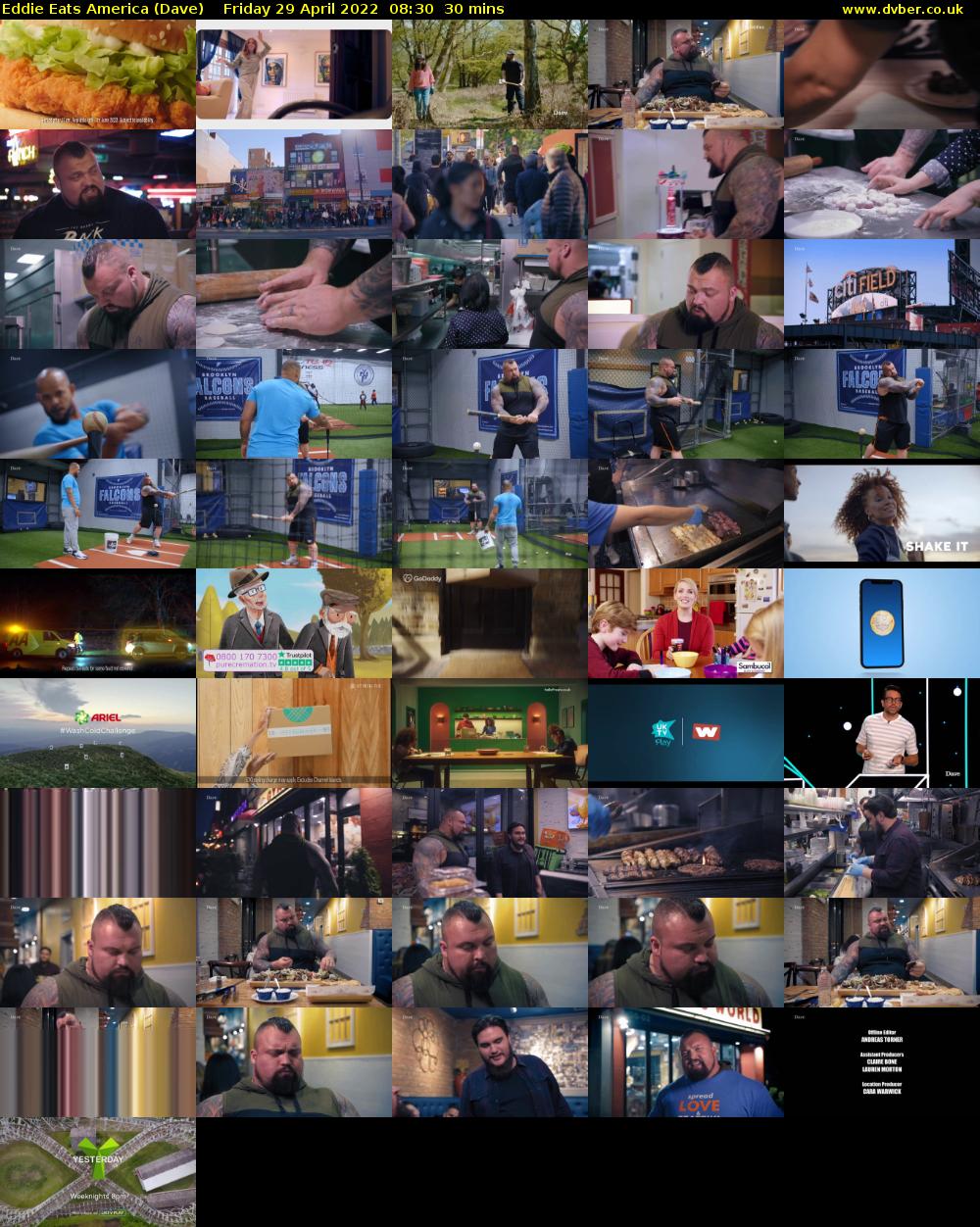 Eddie Eats America (Dave) Friday 29 April 2022 08:30 - 09:00