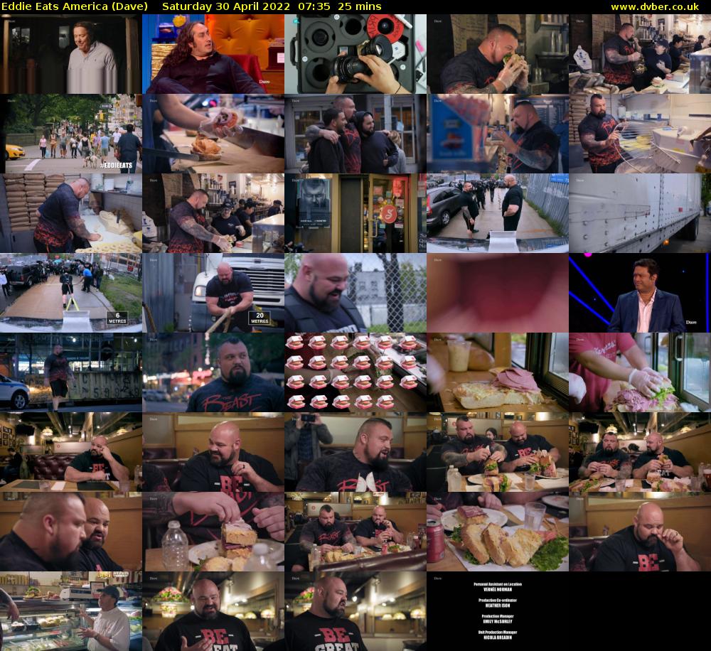 Eddie Eats America (Dave) Saturday 30 April 2022 07:35 - 08:00