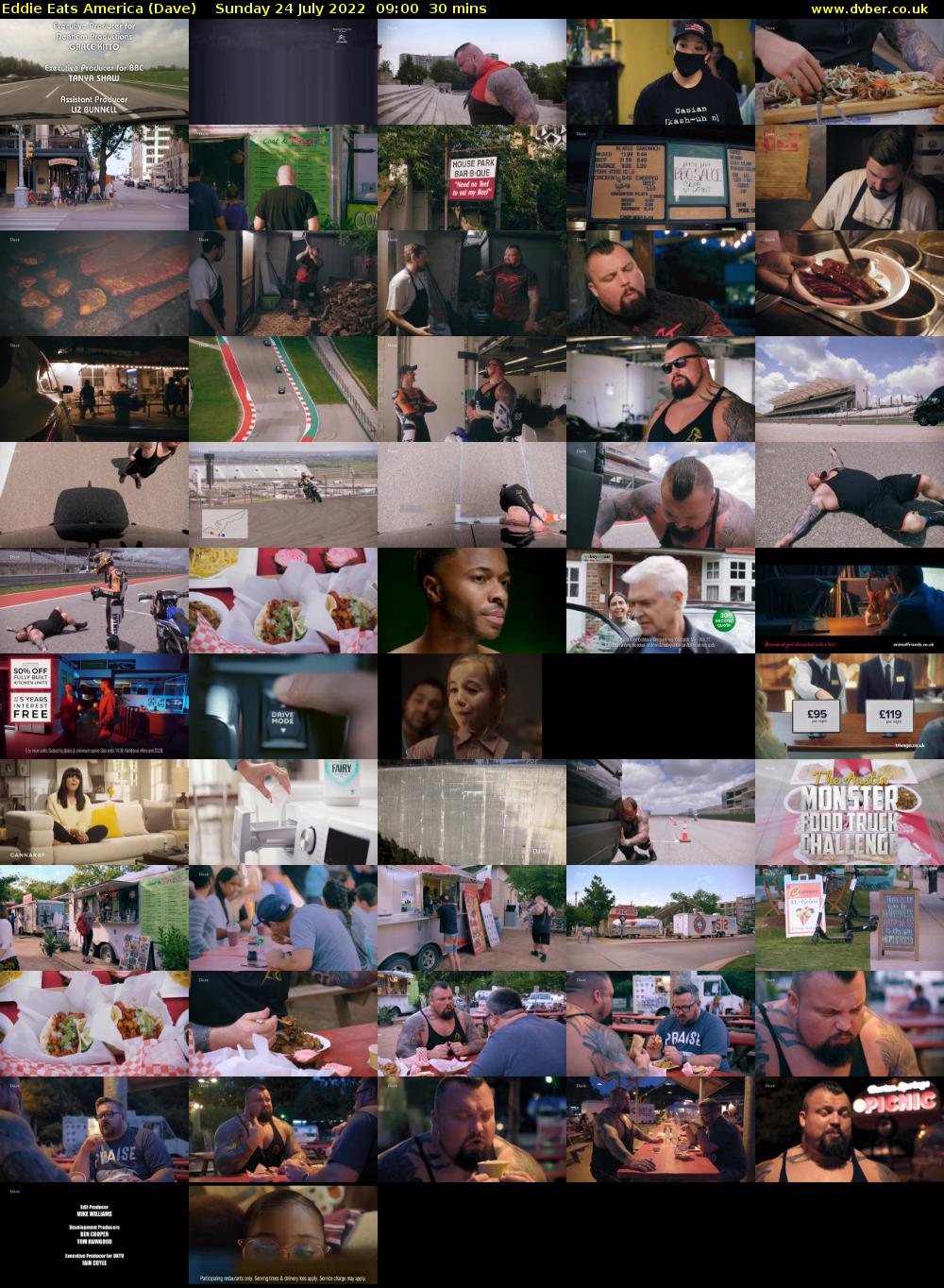 Eddie Eats America (Dave) Sunday 24 July 2022 09:00 - 09:30