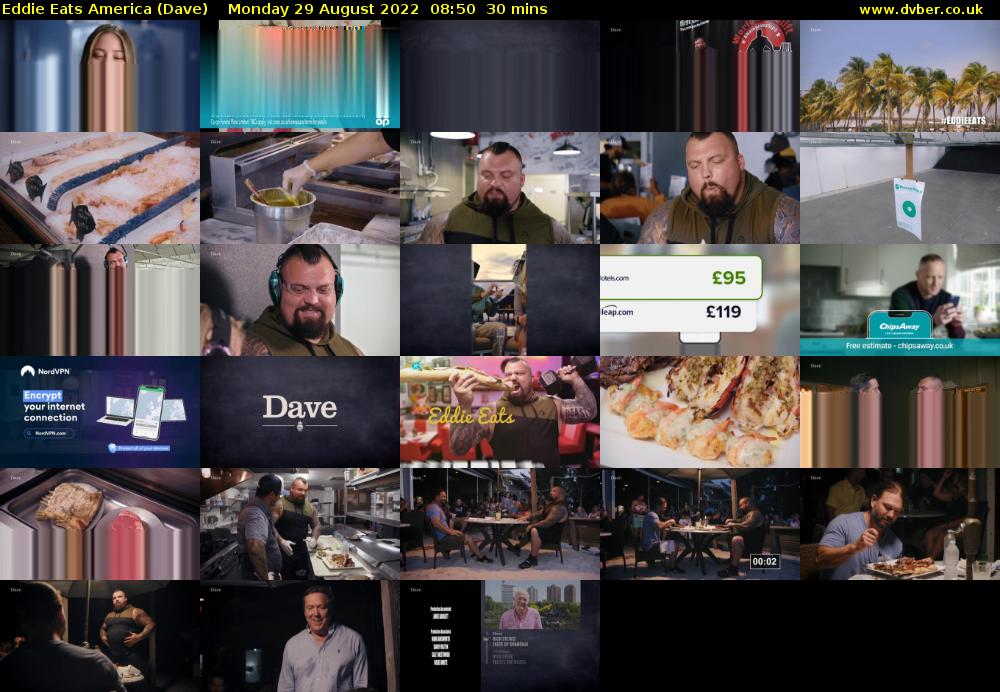 Eddie Eats America (Dave) Monday 29 August 2022 08:50 - 09:20