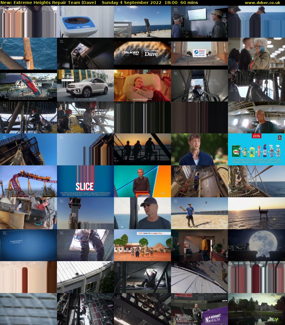 Extreme Heights Repair Team (Dave) Sunday 4 September 2022 18:00 - 19:00