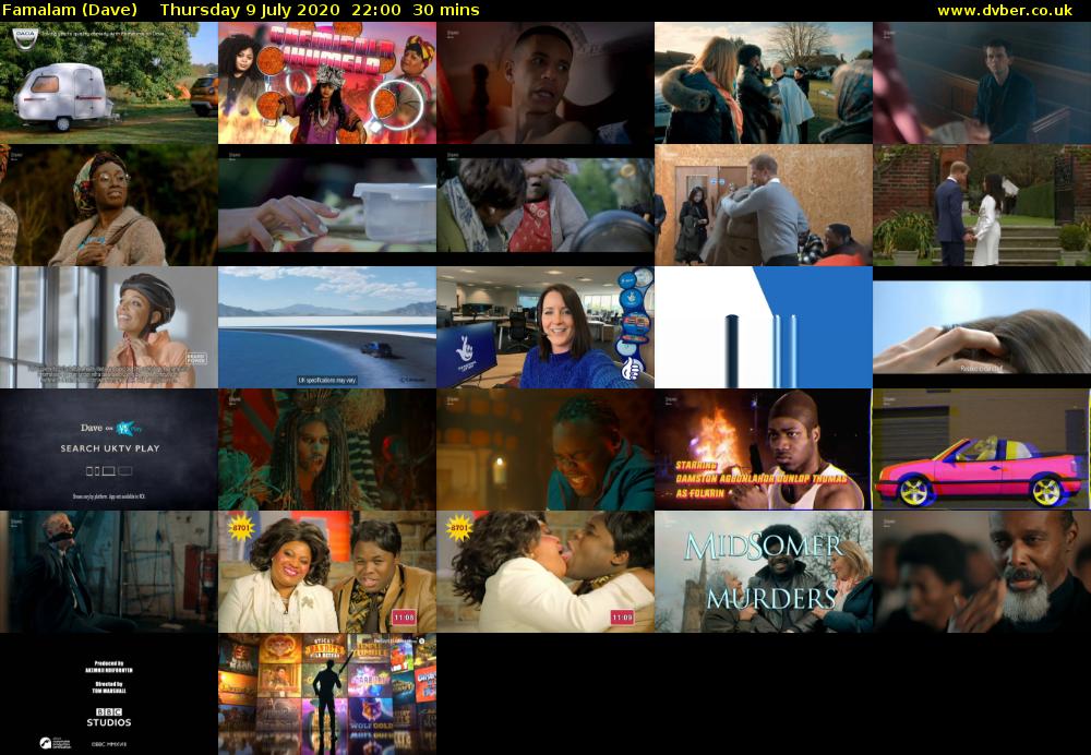 Famalam (Dave) Thursday 9 July 2020 22:00 - 22:30