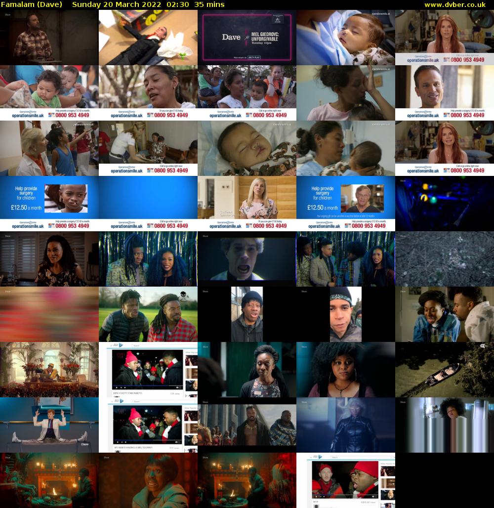 Famalam (Dave) Sunday 20 March 2022 02:30 - 03:05