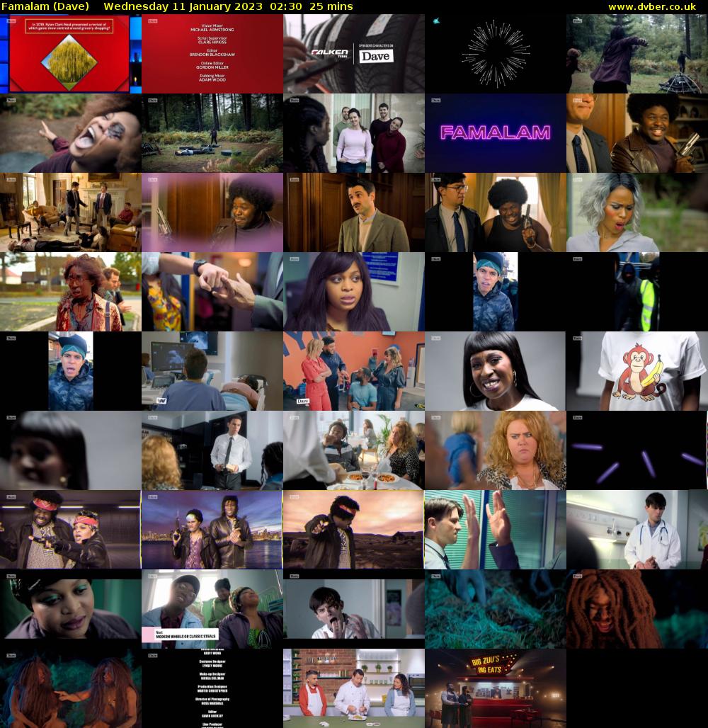 Famalam (Dave) Wednesday 11 January 2023 02:30 - 02:55