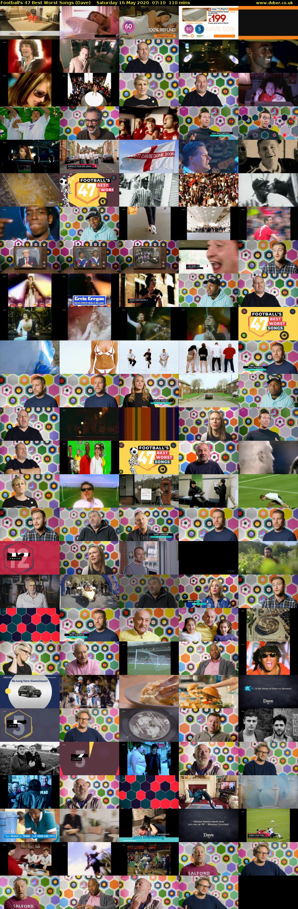 Football's 47 Best Worst Songs (Dave) Saturday 16 May 2020 07:10 - 09:00