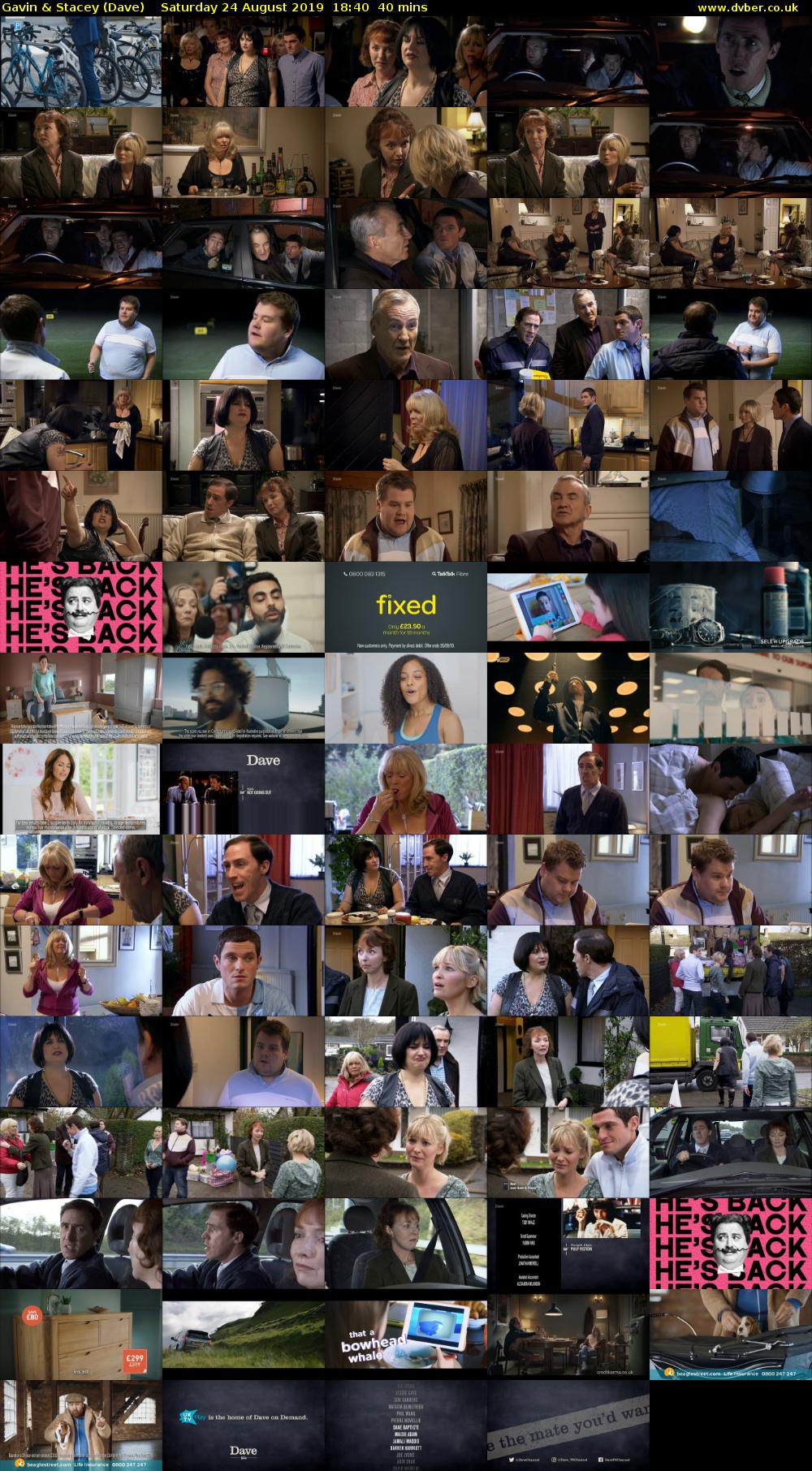 Gavin & Stacey (Dave) Saturday 24 August 2019 18:40 - 19:20
