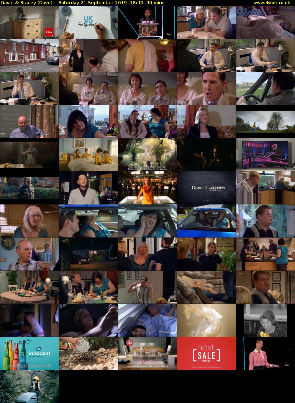 Gavin & Stacey (Dave) Saturday 21 September 2019 18:40 - 19:20