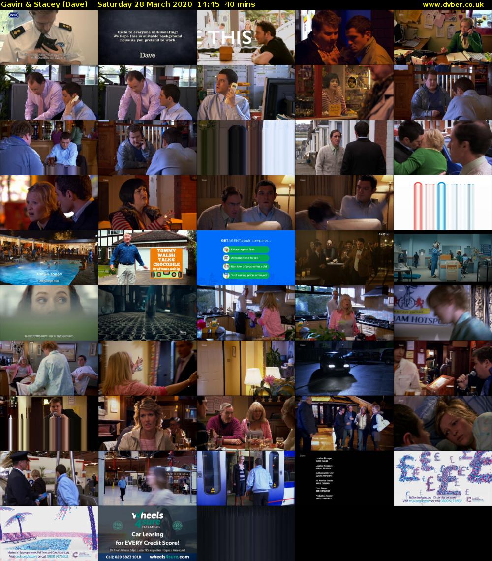 Gavin & Stacey (Dave) Saturday 28 March 2020 14:45 - 15:25