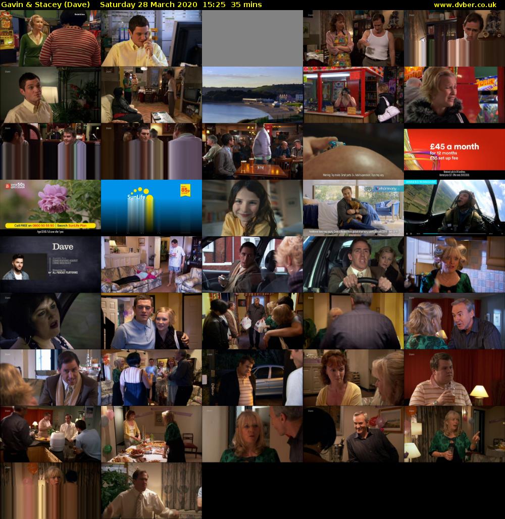 Gavin & Stacey (Dave) Saturday 28 March 2020 15:25 - 16:00