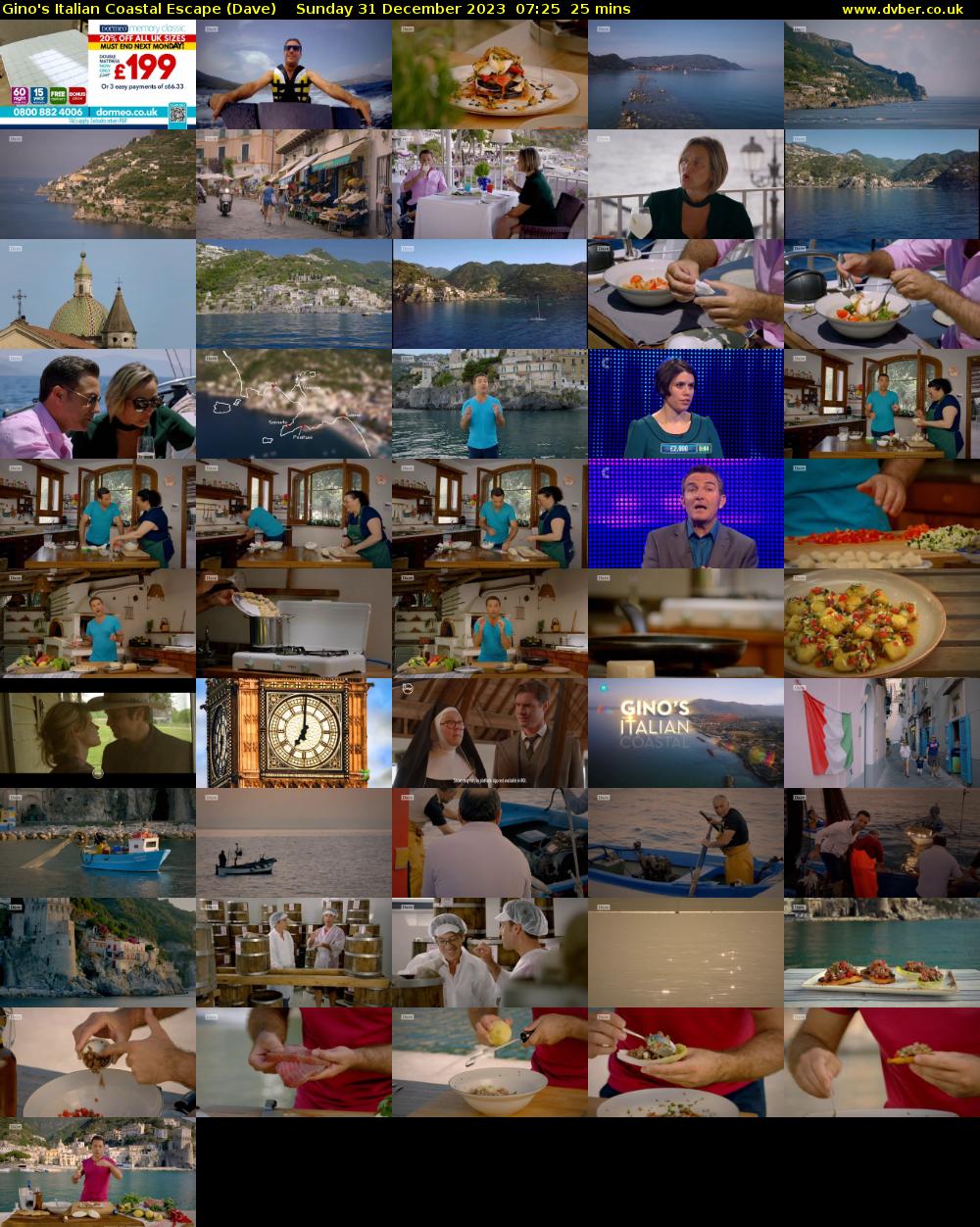 Gino's Italian Coastal Escape (Dave) Sunday 31 December 2023 07:25 - 07:50