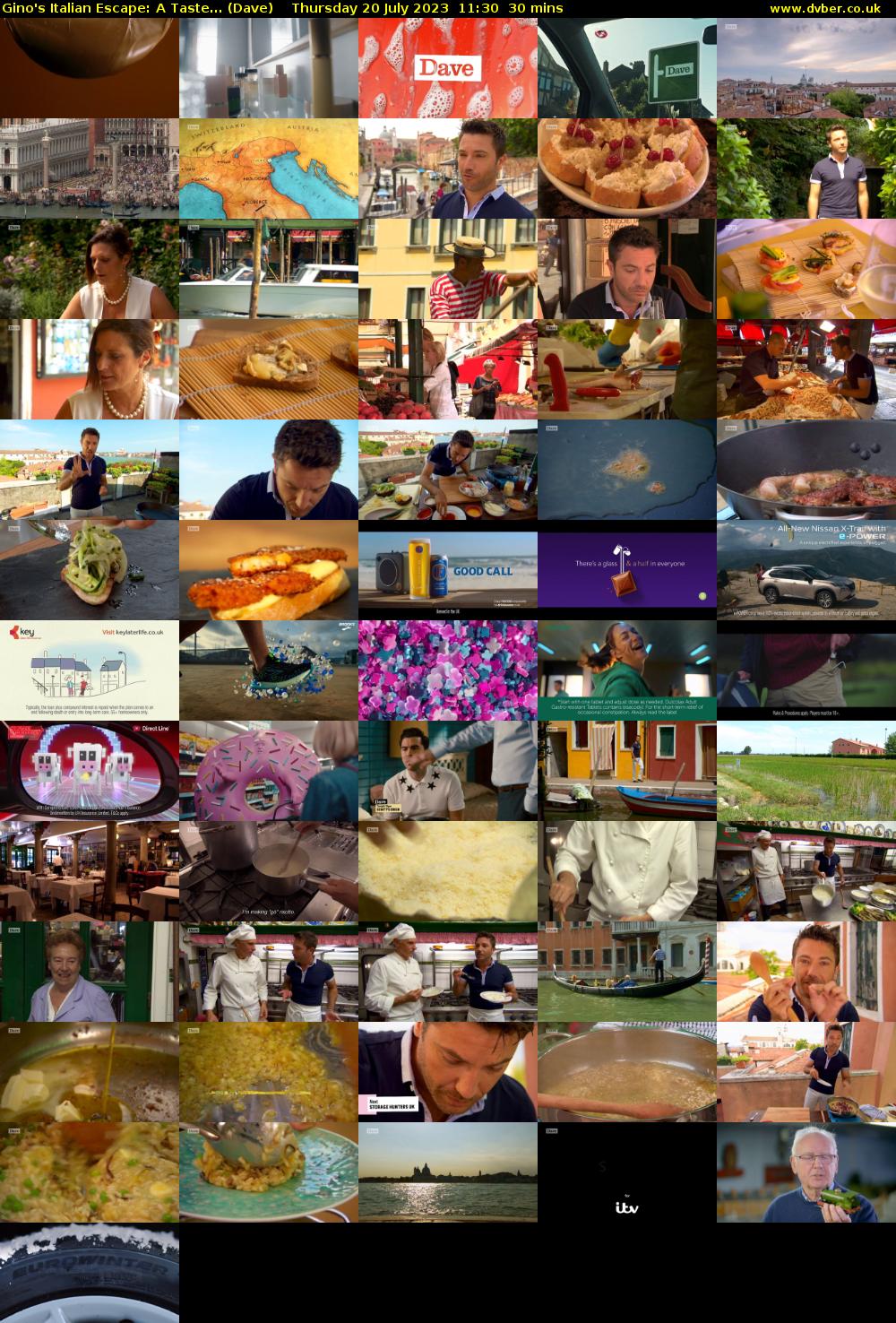 Gino's Italian Escape: A Taste... (Dave) Thursday 20 July 2023 11:30 - 12:00