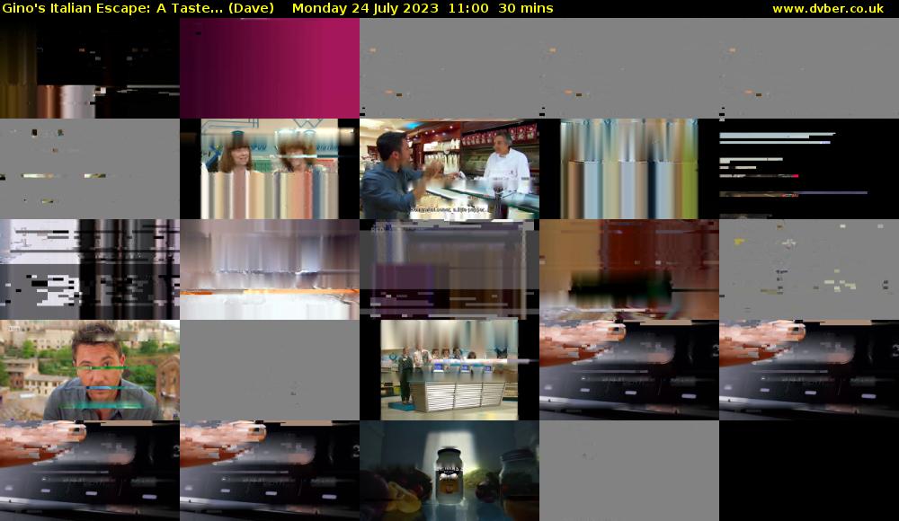 Gino's Italian Escape: A Taste... (Dave) Monday 24 July 2023 11:00 - 11:30