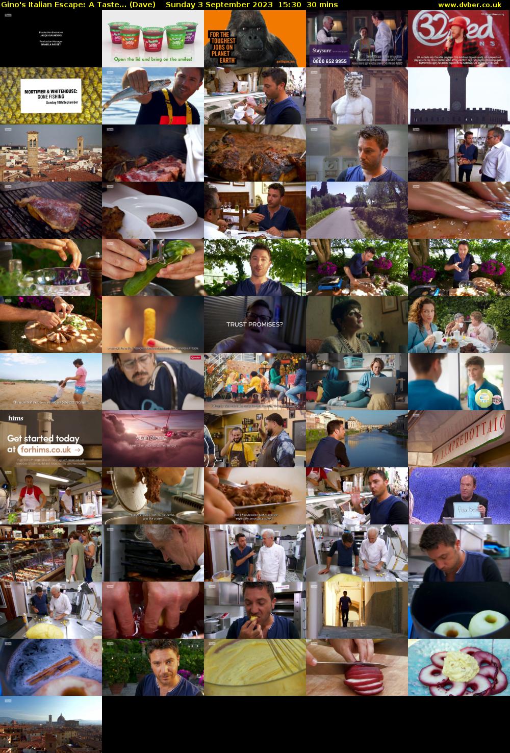 Gino's Italian Escape: A Taste... (Dave) Sunday 3 September 2023 15:30 - 16:00