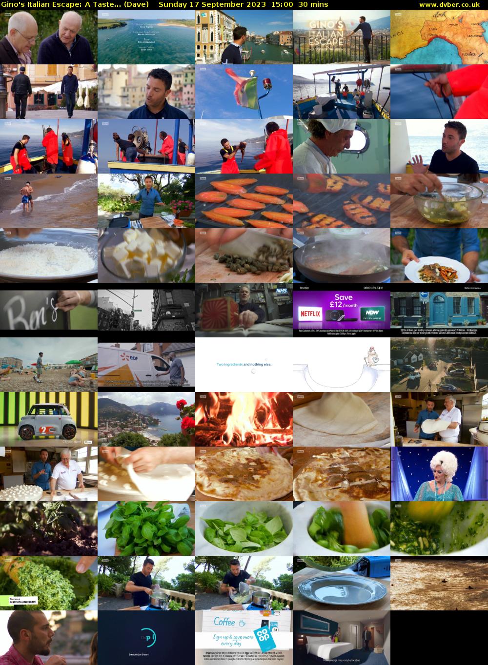 Gino's Italian Escape: A Taste... (Dave) Sunday 17 September 2023 15:00 - 15:30