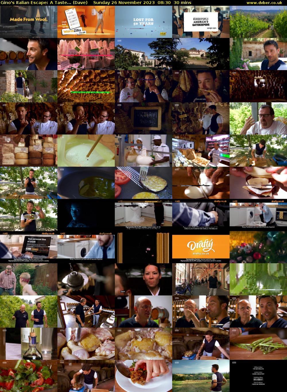 Gino's Italian Escape: A Taste... (Dave) Sunday 26 November 2023 08:30 - 09:00