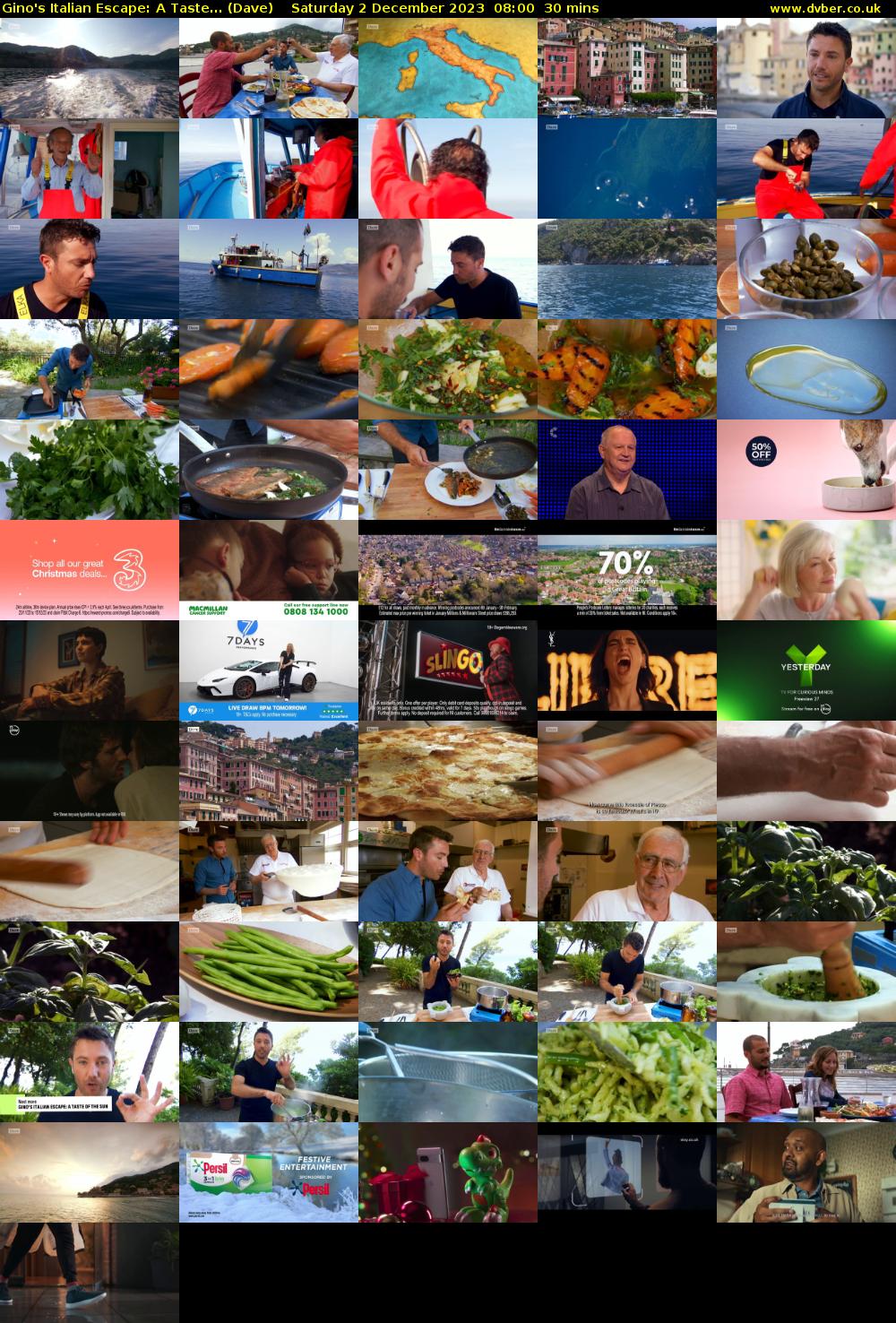 Gino's Italian Escape: A Taste... (Dave) Saturday 2 December 2023 08:00 - 08:30