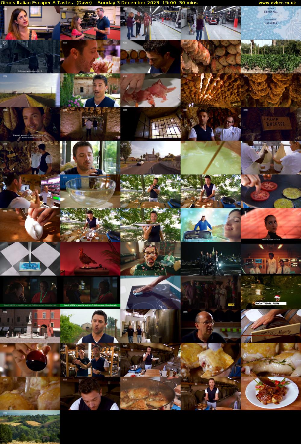 Gino's Italian Escape: A Taste... (Dave) Sunday 3 December 2023 15:00 - 15:30