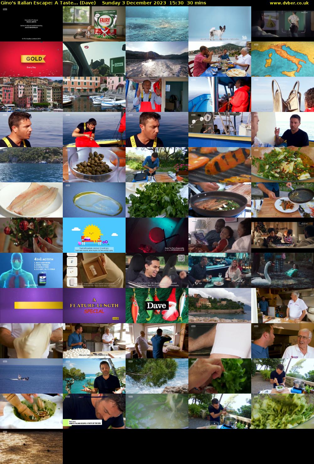 Gino's Italian Escape: A Taste... (Dave) Sunday 3 December 2023 15:30 - 16:00