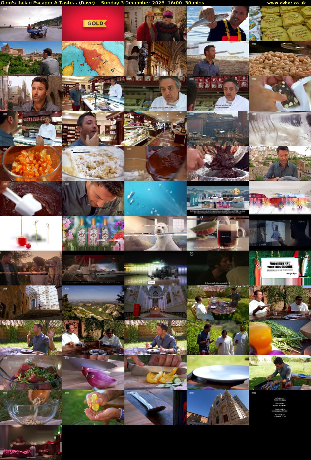 Gino's Italian Escape: A Taste... (Dave) Sunday 3 December 2023 16:00 - 16:30