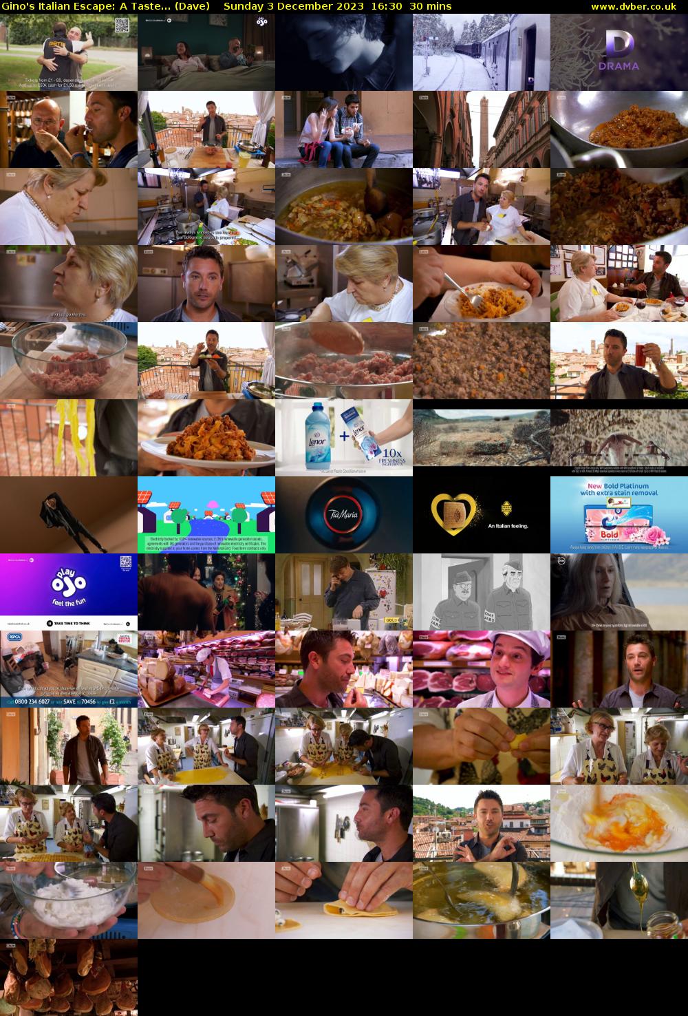 Gino's Italian Escape: A Taste... (Dave) Sunday 3 December 2023 16:30 - 17:00