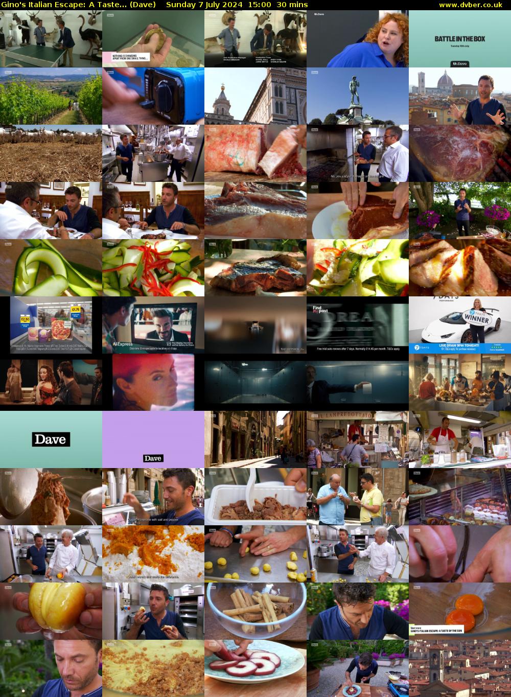 Gino's Italian Escape: A Taste... (Dave) Sunday 7 July 2024 15:00 - 15:30