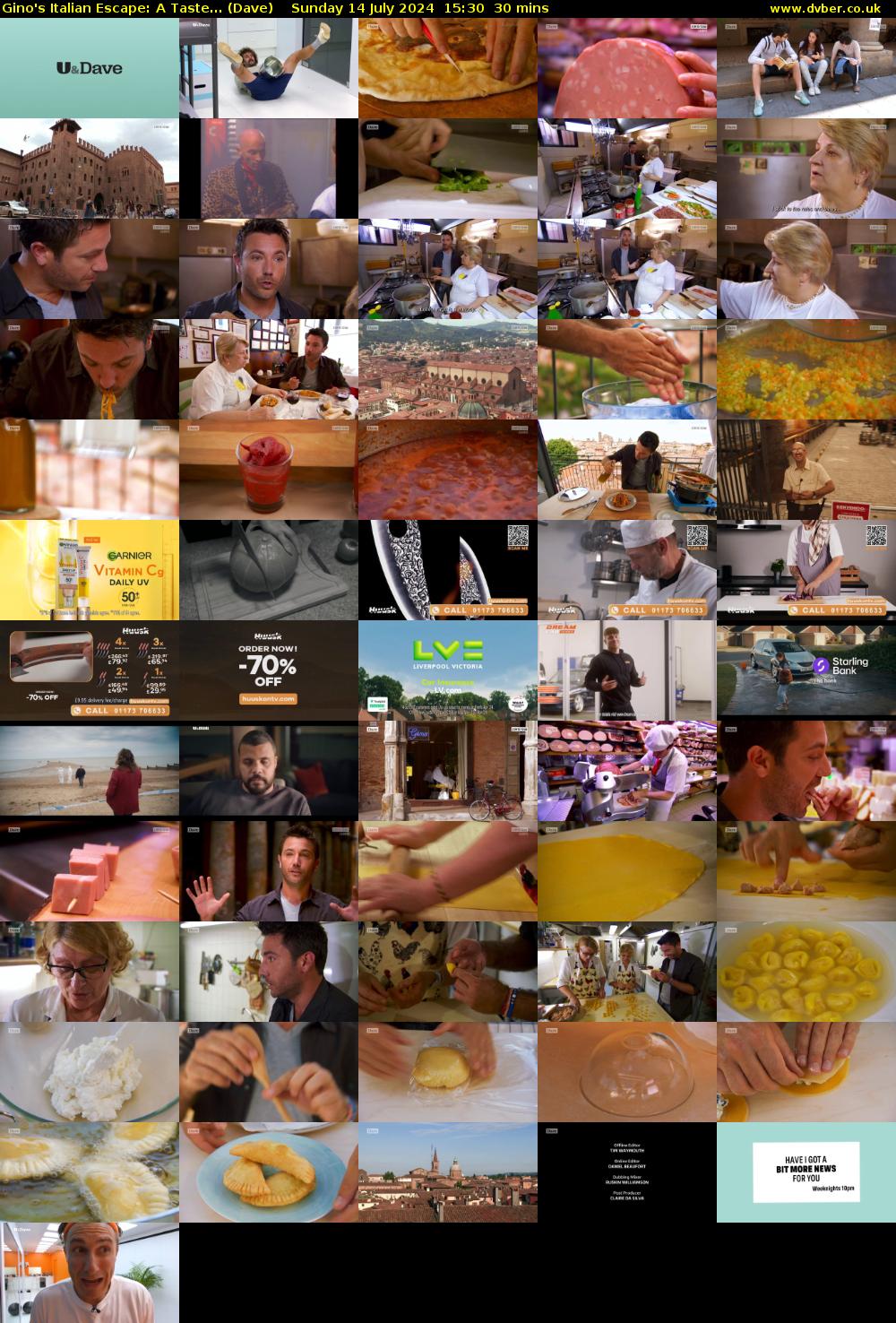 Gino's Italian Escape: A Taste... (Dave) Sunday 14 July 2024 15:30 - 16:00