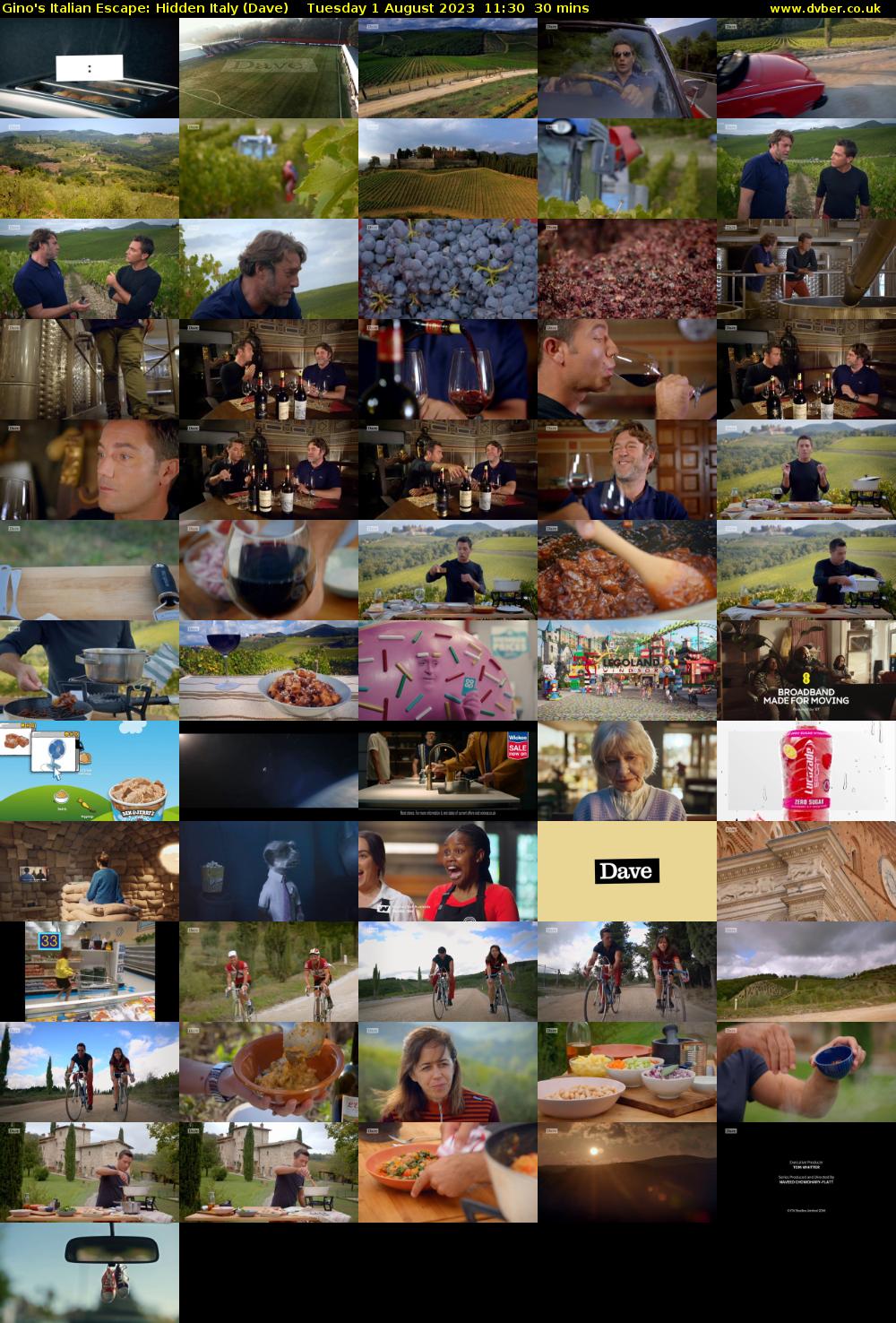 Gino's Italian Escape: Hidden Italy (Dave) Tuesday 1 August 2023 11:30 - 12:00