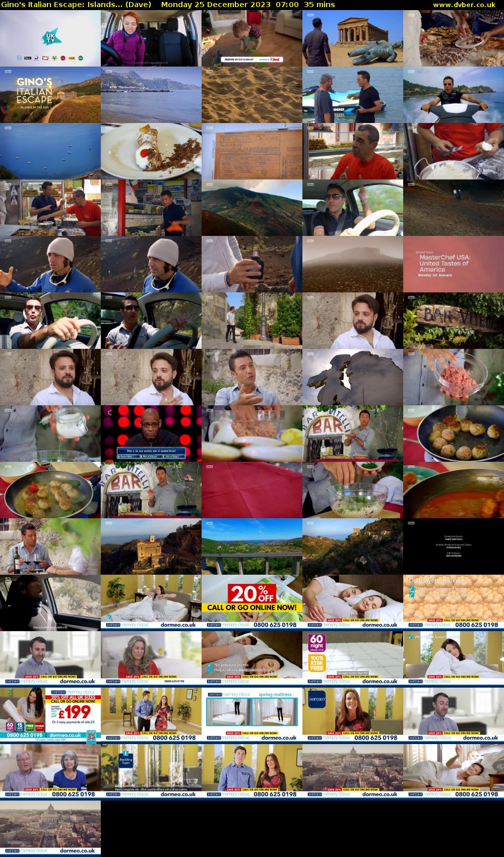 Gino's Italian Escape: Islands... (Dave) Monday 25 December 2023 07:00 - 07:35