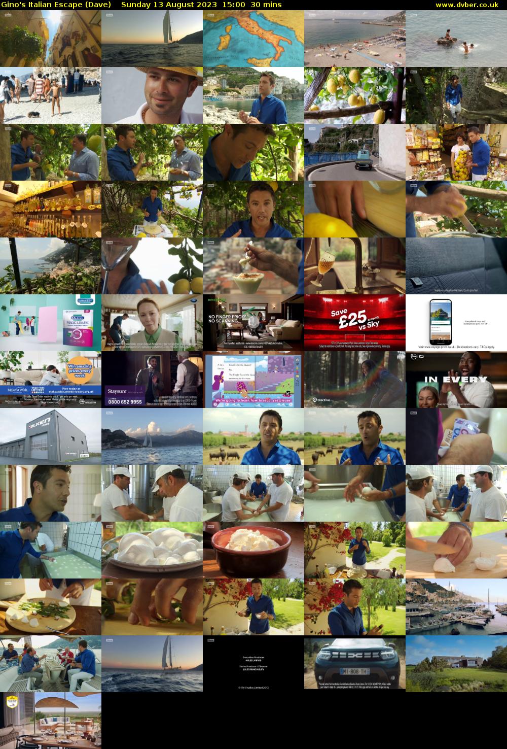 Gino's Italian Escape (Dave) Sunday 13 August 2023 15:00 - 15:30