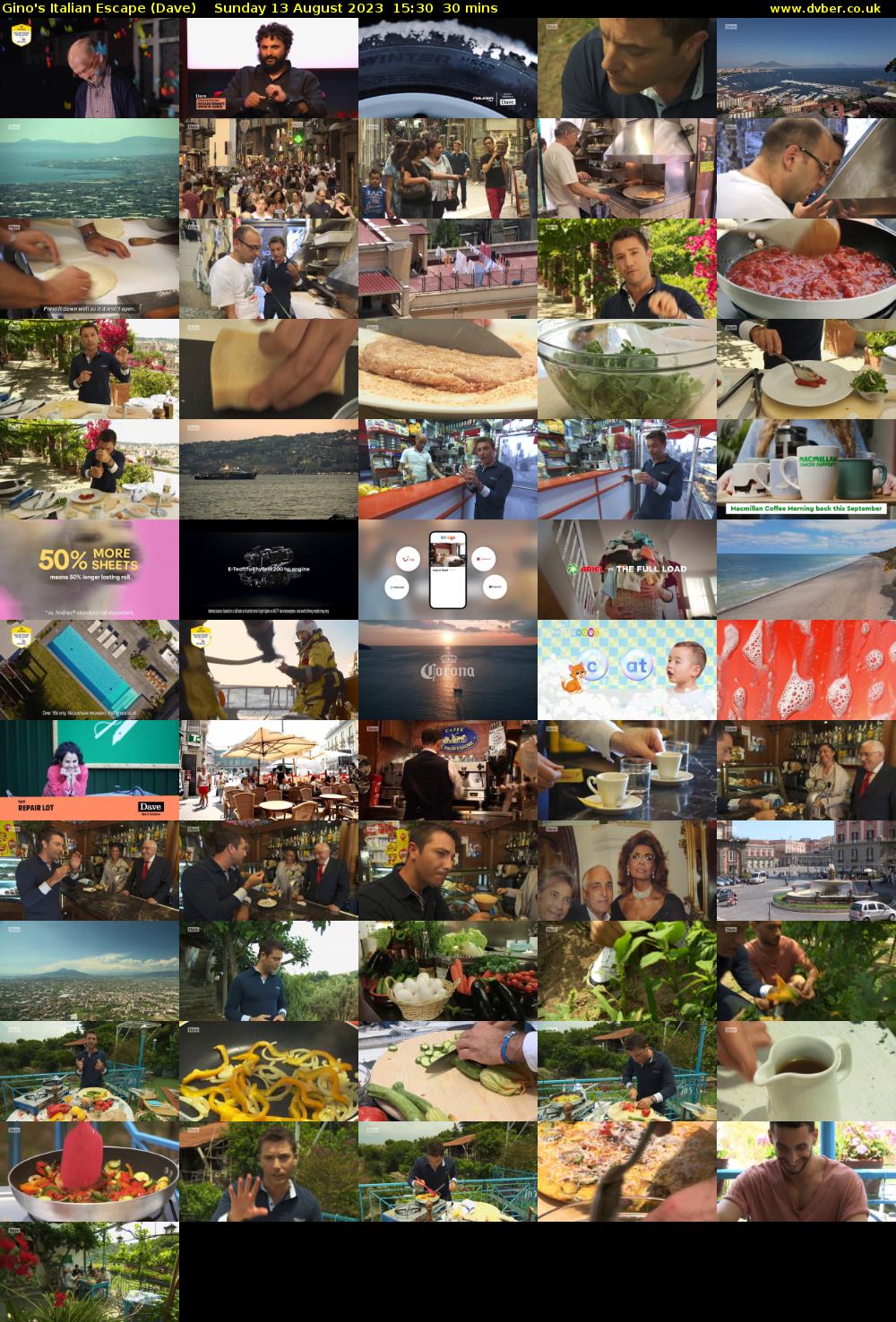 Gino's Italian Escape (Dave) Sunday 13 August 2023 15:30 - 16:00