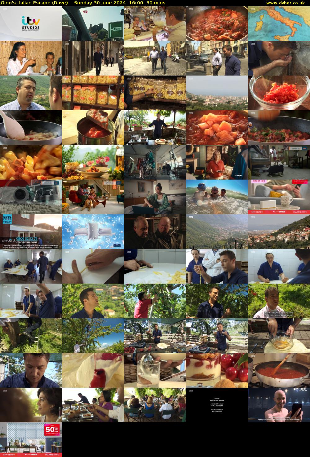 Gino's Italian Escape (Dave) Sunday 30 June 2024 16:00 - 16:30