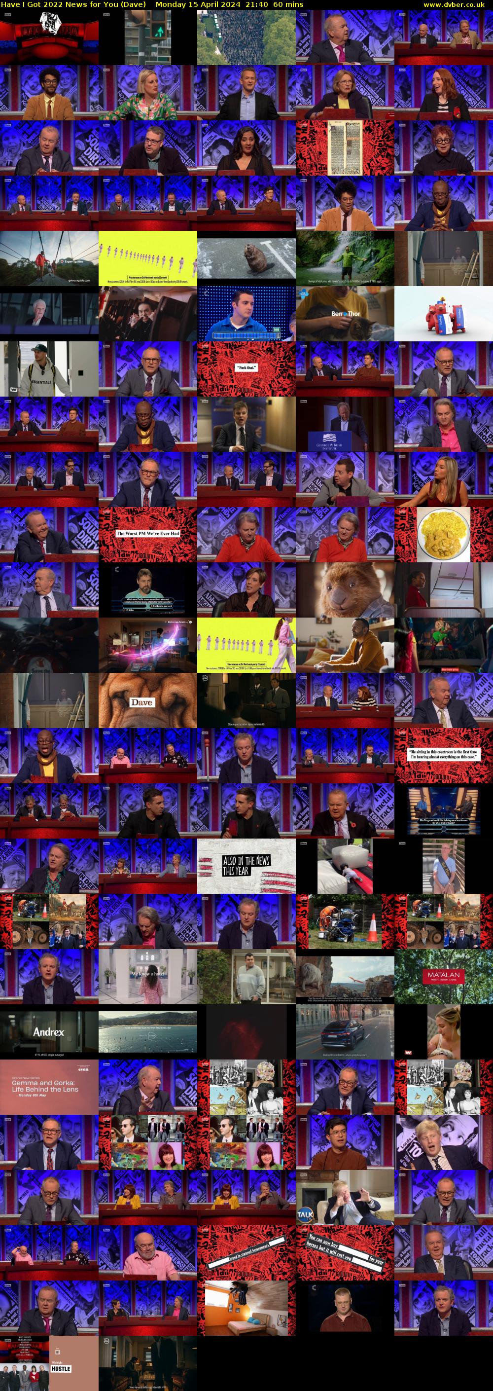 Have I Got 2022 News for You (Dave) Monday 15 April 2024 21:40 - 22:40