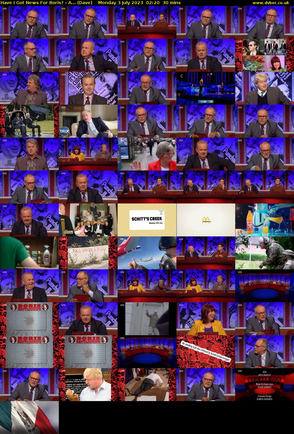 Have I Got News For Boris? - A... (Dave) Monday 3 July 2023 02:20 - 02:50