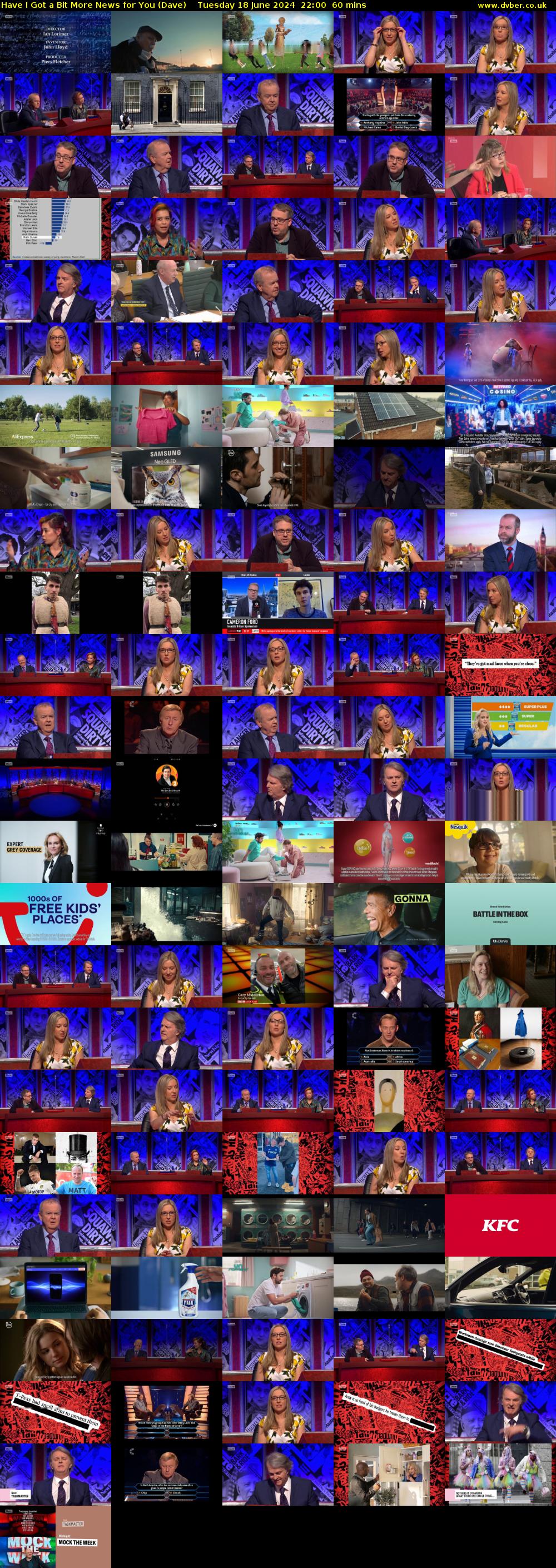 Have I Got a Bit More News for You (Dave) Tuesday 18 June 2024 22:00 - 23:00