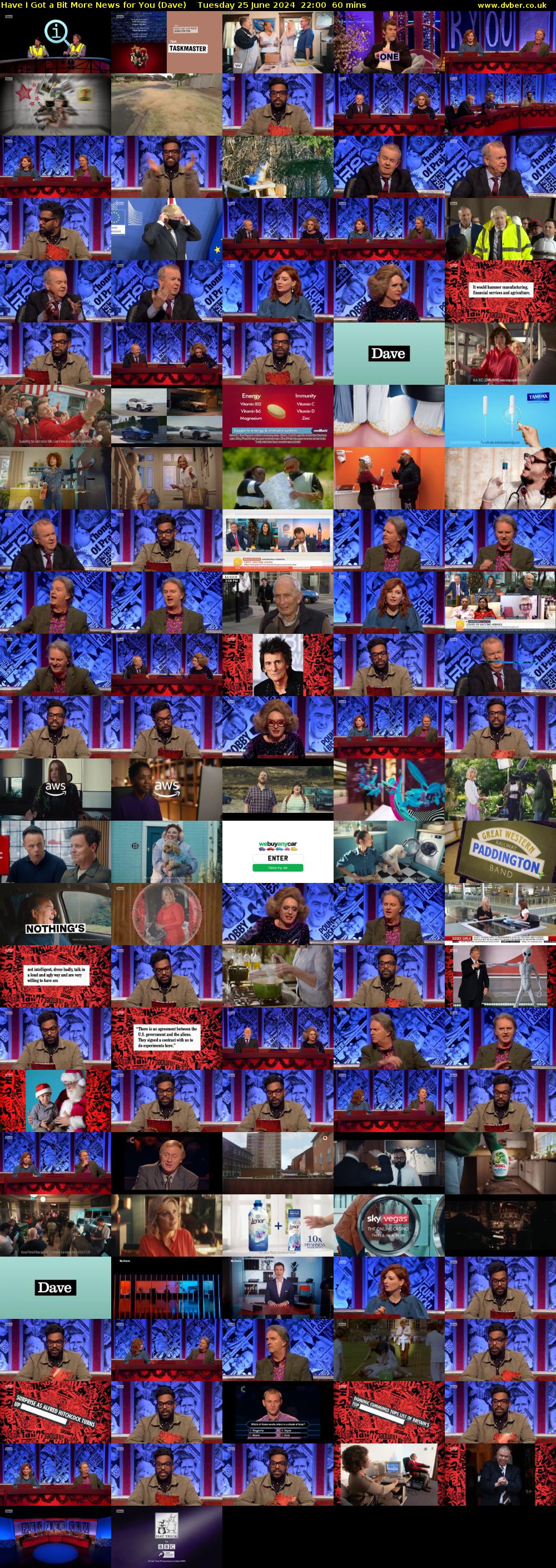 Have I Got a Bit More News for You (Dave) Tuesday 25 June 2024 22:00 - 23:00