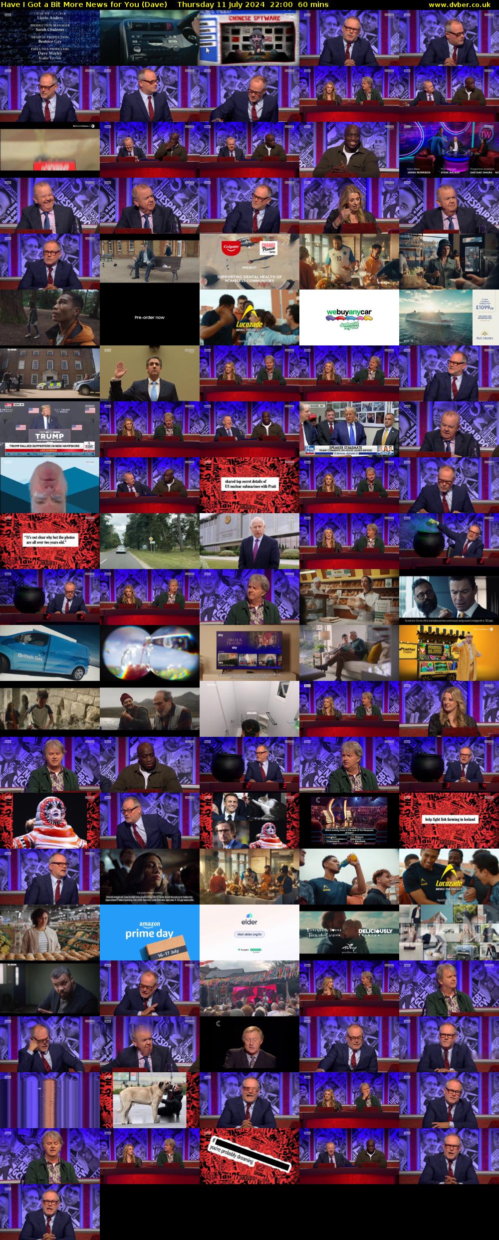 Have I Got a Bit More News for You (Dave) Thursday 11 July 2024 22:00 - 23:00
