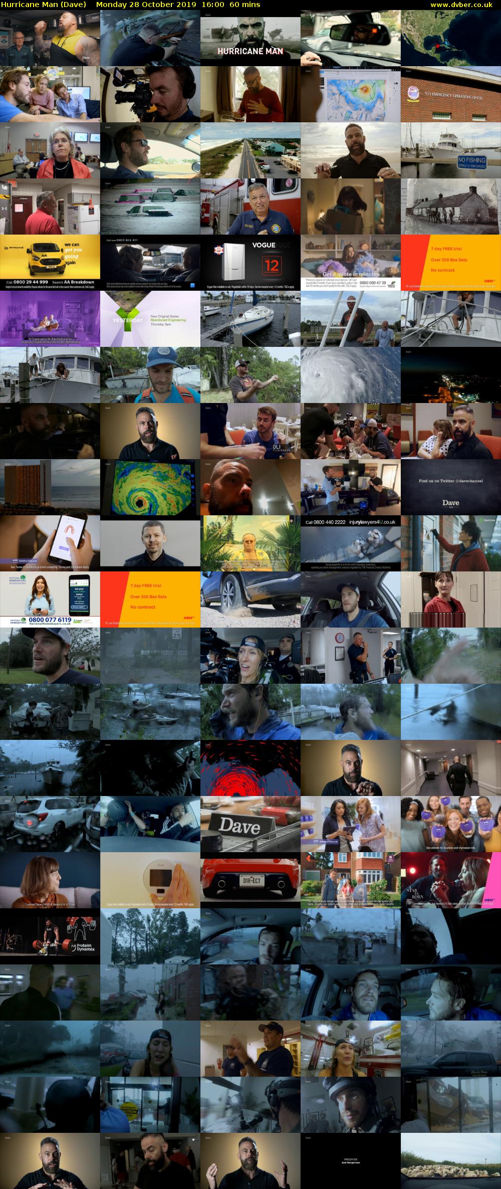 Hurricane Man (Dave) Monday 28 October 2019 16:00 - 17:00