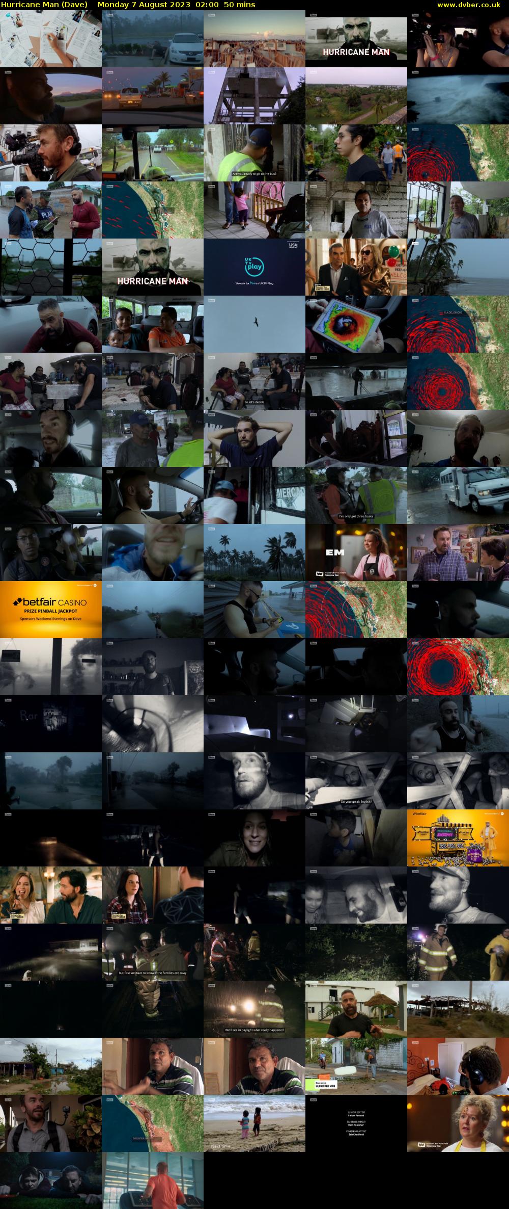 Hurricane Man (Dave) Monday 7 August 2023 02:00 - 02:50